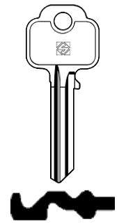 Afbeelding van Silca Cilindersleutel staal UNI45R