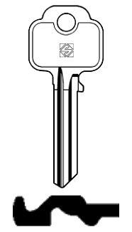 Afbeelding van Silca Cilindersleutel staal UNI47R