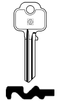 Afbeelding van Silca Cilindersleutel staal UNI48