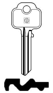 Afbeelding van Silca Cilindersleutel brass UNI50