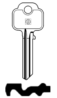 Afbeelding van Silca Cilindersleutel brass UNI51