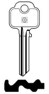 Afbeelding van Silca Cilindersleutel staal UNI52R