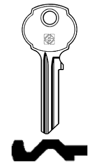 Afbeelding van Silca Cilindersleutel staal UNI54R