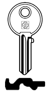 Afbeelding van Silca Cilindersleutel staal UNI56R