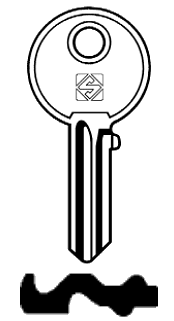 Afbeelding van Silca Cilindersleutel staal UNI57R