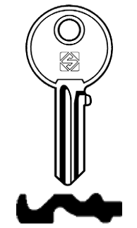 Afbeelding van Silca Cilindersleutel staal UNI58R