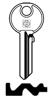 Afbeelding van Silca Cilindersleutel staal UNI59R