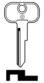 Afbeelding van Silca Autosleutel z/plastic kop staal UNI6