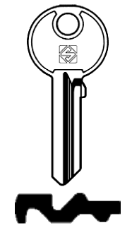 Afbeelding van Silca Cilindersleutel staal UNI60R