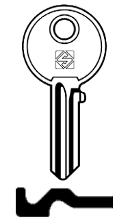 Afbeelding van Silca Cilindersleutel staal UNI61R