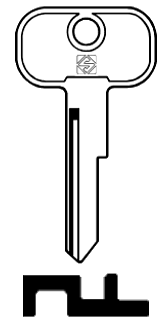 Afbeelding van Silca Autosleutel z/plastic kop staal UNI7