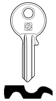 Afbeelding van Silca Cilindersleutel brass WE12