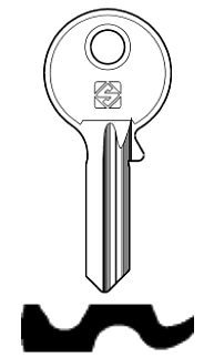 Afbeelding van Silca Cilindersleutel brass WE12R