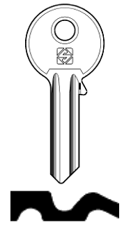 Afbeelding van Silca Cilindersleutel brass WE14