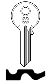 Afbeelding van Silca Cilindersleutel brass WE14R