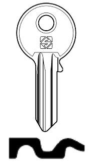 Afbeelding van Silca Cilindersleutel brass WE15