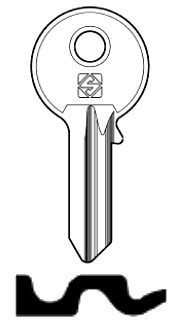 Afbeelding van Silca Cilindersleutel brass WE15R