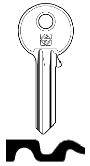 Afbeelding van Silca Cilindersleutel brass WE16