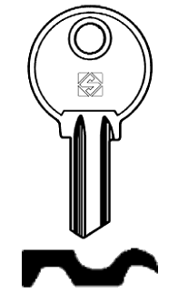 Afbeelding van Silca Cilindersleutel brass WE4