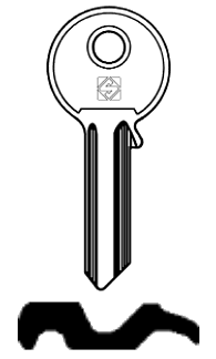 Afbeelding van Silca Cilindersleutel brass WE5