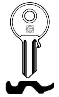 Afbeelding van Silca Cilindersleutel brass WE6R