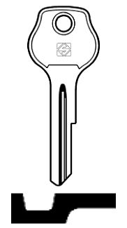 Afbeelding van Silca Autosleutel z/plastic kop staal HU13R