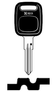 Afbeelding van Silca Autosleutel plastic kop staal HU129BP