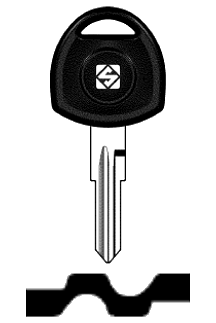 Afbeelding van Silca Autosleutel plastic kop brass HU160GP