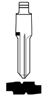 Afbeelding van Silca Autosleutel z/plastic kop brass HU136T