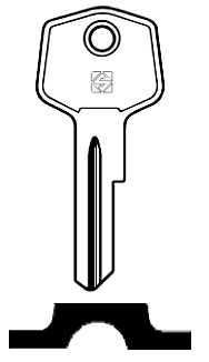 Afbeelding van Silca Autosleutel z/plastic kop staal HU2