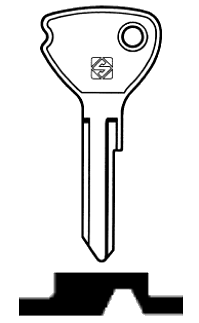 Afbeelding van Silca Autosleutel z/plastic kop staal HU21R