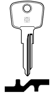 Afbeelding van Silca Autosleutel z/plastic kop staal HU29