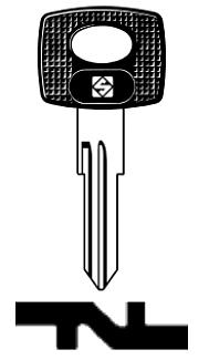 Afbeelding van Silca Autosleutel plastic kop brass HU38RP