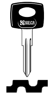 Afbeelding van Silca Autosleutel plastic kop staal HU32P