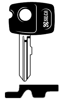 Afbeelding van Silca Autosleutel plastic kop staal HU33P