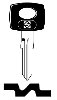 Afbeelding van Silca Autosleutel plastic kop staal HU36P