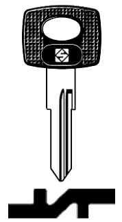 Afbeelding van Silca Autosleutel plastic kop staal HU38P