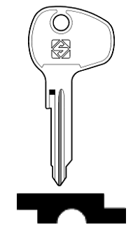 Afbeelding van Silca Autosleutel z/plastic kop staal HU30