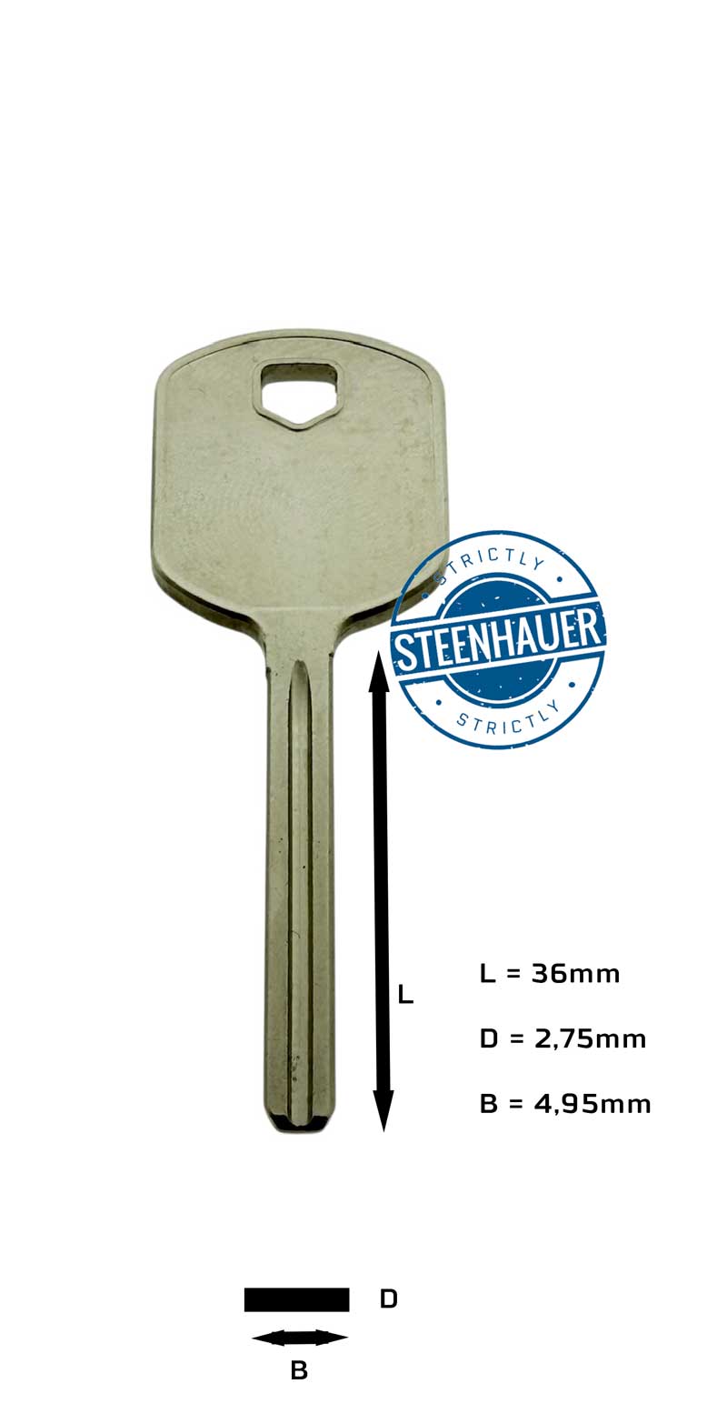 Afbeelding van Blokjessleutel brass TLD1