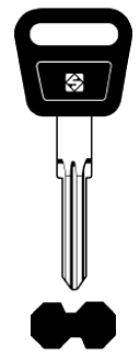 Afbeelding van Silca Autosleutel plastic kop brass HU45P