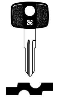 Afbeelding van Silca Autosleutel plastic kop staal HU46P