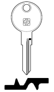 Afbeelding van Silca Autosleutel z/plastic kop staal HU47