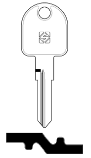 Afbeelding van Silca Autosleutel z/plastic kop staal HU50