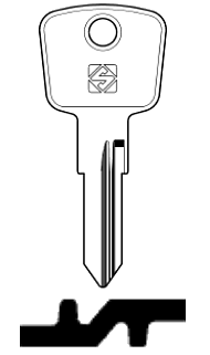 Afbeelding van Silca Autosleutel z/plastic kop staal HU52