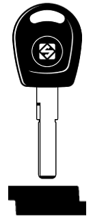 Afbeelding van Silca Transpondersleutel brass HU66T15