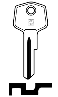 Afbeelding van Silca Autosleutel z/plastic kop staal HU6