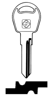 Afbeelding van Silca Autosleutel z/plastic kop staal HU62