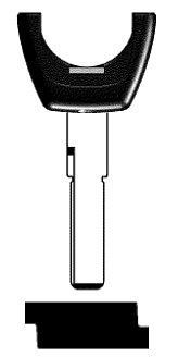 Afbeelding van Silca Transpondersleutel brass HU66DT5