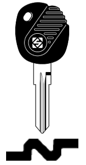 Afbeelding van Silca Autosleutel plastic kop brass HU70EP