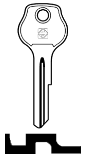 Afbeelding van Silca Autosleutel z/plastic kop staal HU7R